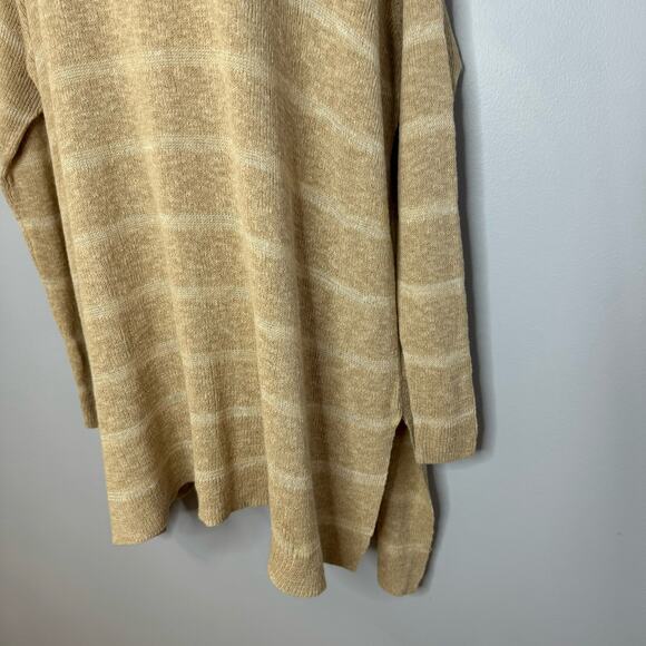 FREE PEOPLE Shipping News Stripe Tunic Sweater Beige Oversized Large New - Picture 6 of 12